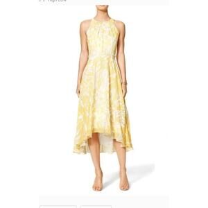 NWT Badgley Mischka Yellow Floral  Sleeveless Paradiso Dress, Size 6
